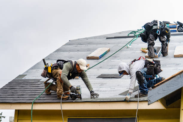 Professional Gutter Installation technician working in Steubenville, OH